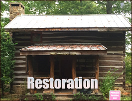 Historic Log Cabin Restoration  Wake County, North Carolina